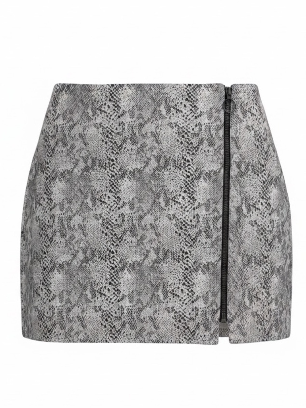 PROMESA Women’s Mini Skirt Zipper Front Snakeskin Pattern Size Medium